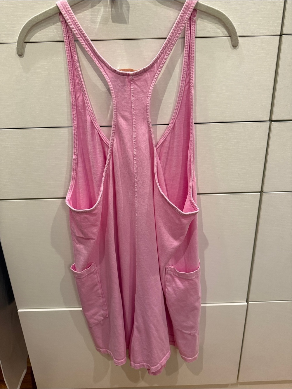 Spiritual Gangster Light Pink Racerback Romper with Pockets - Picture 3 of 3